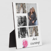 写真パーソナライズされたコラージュ5 |第18誕生日 フォトプラーク (側面)