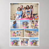 写真パーソナライズされたコラージュ9枚 ポスター (正面)