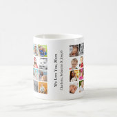 写真パーソナライズされたコラージュ コーヒーマグカップ (中央)