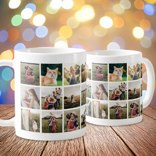 写真パーソナライズされたコラージュ コーヒーマグカップ