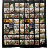 写真パーソナライズされたコラージュ シャワーカーテン (正面)