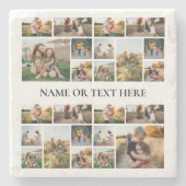 写真パーソナライズされたコラージュ ストーンコースター (正面)