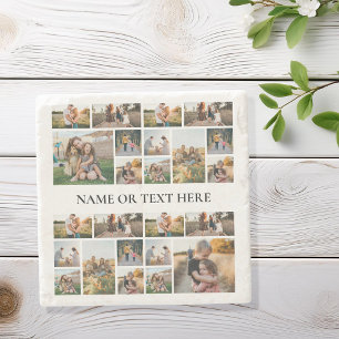 写真パーソナライズされたコラージュ ストーンコースター