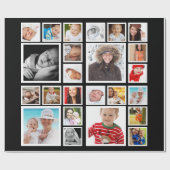 写真パーソナライズされたコラージュ ラッピングペーパー (フラット)