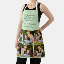 写真パーソナライズされたコラージュ | 文字 – キッチンエプロン エプロン