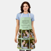 写真パーソナライズされたコラージュ | 文字 – キッチンエプロン エプロン (着用した状態)