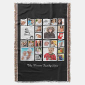 写真パーソナライズされたコラージュDIY スローブランケット (正面縦)