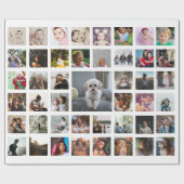 写真パーソナライズされたコラージラッピング紙 ラッピングペーパー (フラット)