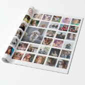 写真パーソナライズされたコラージラッピング紙 ラッピングペーパー (アンロールド)