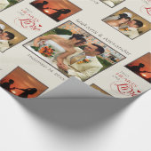 写真パーソナライズされたコラージラッピング紙 ラッピングペーパー (角)