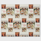 写真パーソナライズされたコラージラッピング紙 ラッピングペーパー (フラット)