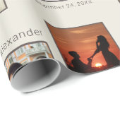 写真パーソナライズされたコラージラッピング紙 ラッピングペーパー (ロールコーナー)