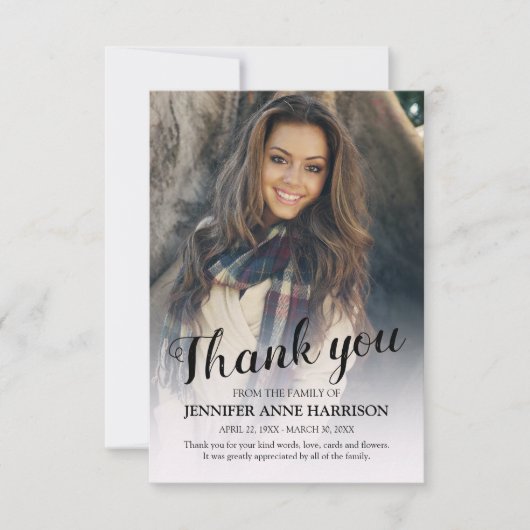 写真パーソナライズされたサンキューカード サンキューカード (正面)