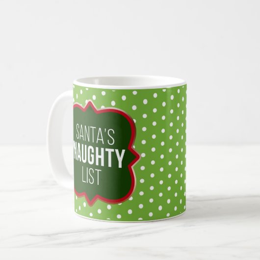 写真パーソナライズされたサンタのリスいけなト コーヒーマグカップ (正面左)