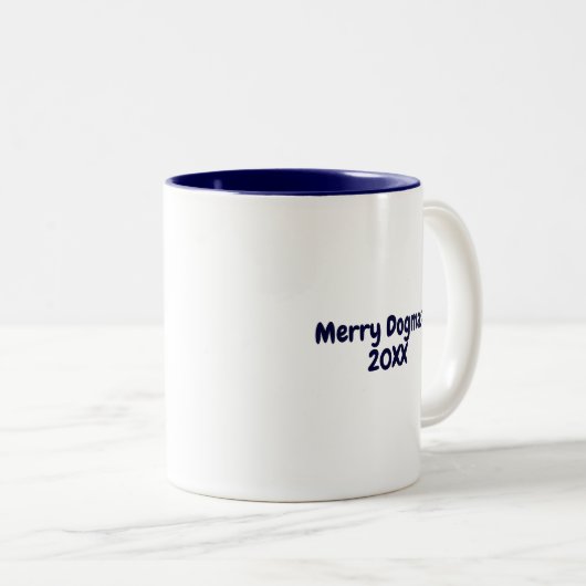 写真パーソナライズされたサンタカスタムクリスマスシーズン ツートーンマグカップ (正面右)