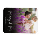 写真パーソナライズされたシンプルのママと私のカスタム マグネット (横)