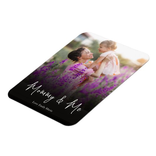写真パーソナライズされたシンプルのママと私のカスタム マグネット (左側)