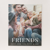 写真パーソナライズされたシンプルモダン友カスタム達 ジグソーパズル (縦)