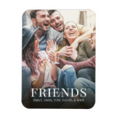 写真パーソナライズされたシンプルモダン友カスタム達 マグネット (縦)