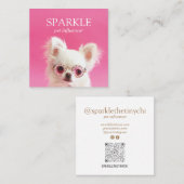 写真パーソナライズされたスキャン可能なQRコードの追加 スクエア名刺 (正面/裏面)