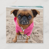 写真パーソナライズされたスキャン可能QRコード スクエア名刺 (正面)