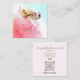 写真パーソナライズされたスキャン可能QRコード スクエア名刺