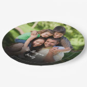 写真パーソナライズされたスクリプト名 ペーパープレート (アングル)