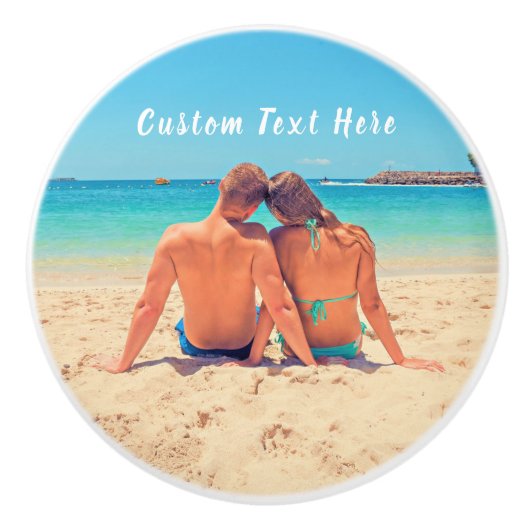 写真パーソナライズされたセラミックノブカスタム文字 セラミックノブ (正面)