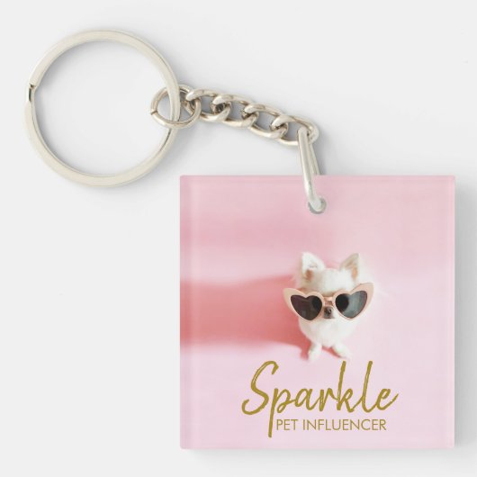 写真パーソナライズされたソーシャルメディア走査可能QRコード キーホルダー (正面)