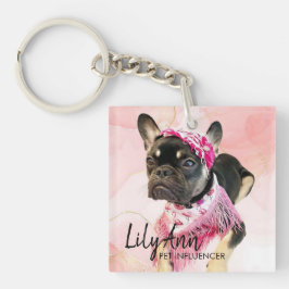 写真パーソナライズされたソーシャルメディアQRコード | Lily Ann キーホルダー