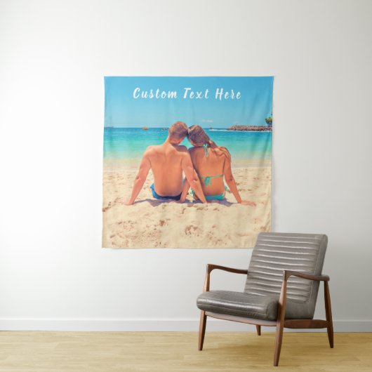 写真パーソナライズされたタペストリーとカスタム文字 タペストリー (インサイチュ(横))