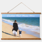 写真パーソナライズされたタペストリーとカスタム文字 吊り下げ型タペストリー (正面)