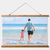 写真パーソナライズされたタペストリーとカスタム文字 吊り下げ型タペストリー (正面)