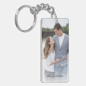 写真パーソナライズされたテキストの追加 キーホルダー (正面左)