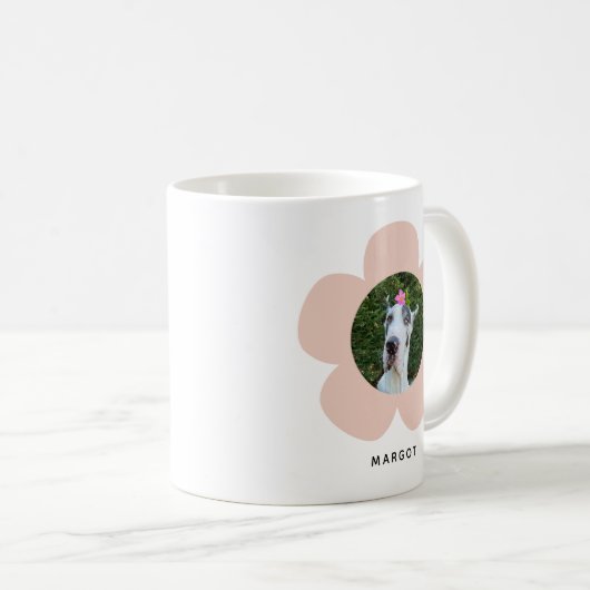 写真パーソナライズされたデイジー コーヒーマグカップ (正面右)