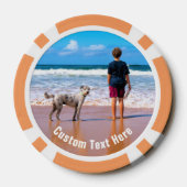 写真パーソナライズされたトランプのポーカーチップと文字名 ポーカーチップ (裏面)