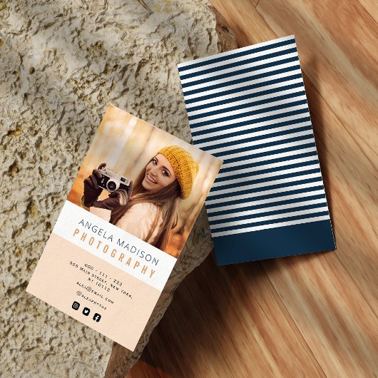 写真パーソナライズされたトレンディー写真家 名刺