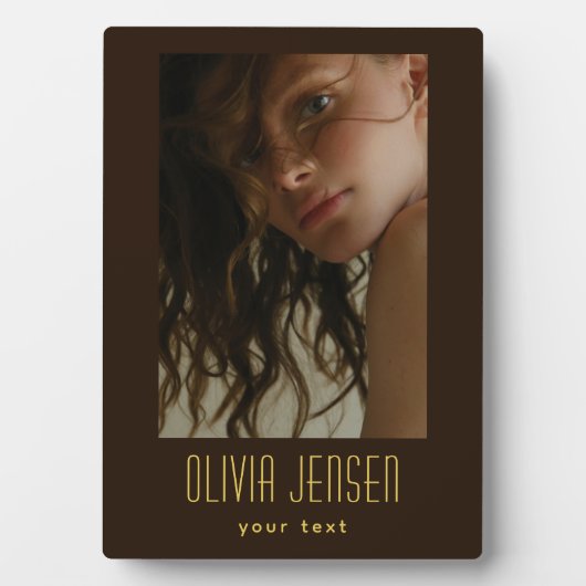 写真パーソナライズされたトレンディー フォトプラーク (正面)