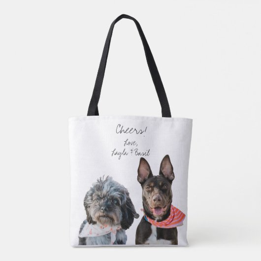 写真パーソナライズされたトート トートバッグ (裏面)