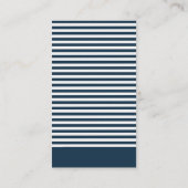 写真パーソナライズされたネイビー青トレンディー写真家 名刺 (裏面)