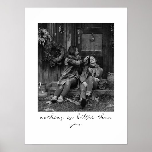 写真パーソナライズされたノート付き母のための写真ギフト ポスター (正面)