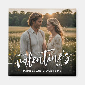 写真パーソナライズされたハッピーバレンタインデーエレガント マグネット (正面)