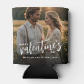 写真パーソナライズされたハッピーバレンタインデーエレガント 缶クーラー (裏面)