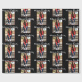 写真パーソナライズされたハッピーバースデー名 ラッピングペーパー (フラット)