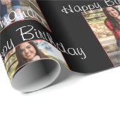 写真パーソナライズされたハッピーバースデー名 ラッピングペーパー (ロールコーナー)