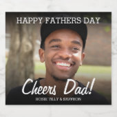 写真パーソナライズされたハッピー・ファーザーズ・デイ ビールラベル (シングルラベル)