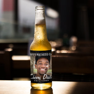 写真パーソナライズされたハッピー・ファーザーズ・デイ ビールラベル