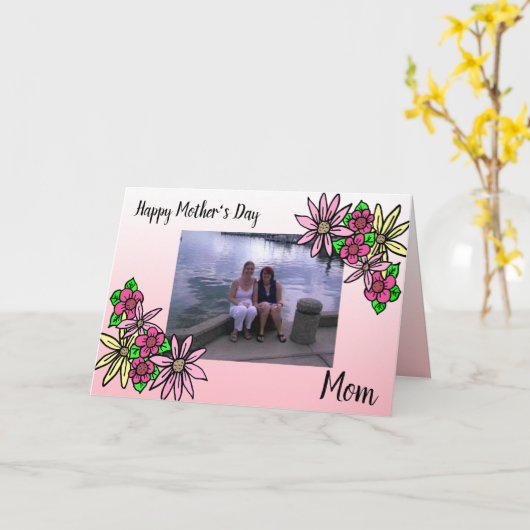 写真パーソナライズされたハッピー・マザーズ・デイ カード (黄色い花)
