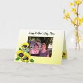 写真パーソナライズされたハッピー・マザーズ・デイ カード (黄色い花)