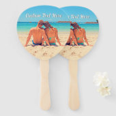 写真パーソナライズされたハンドファンとカスタム文字 ハンドファン (正面&裏面)